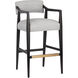 Keagan 41.5 inch Saloon Light Grey Leather Barstool